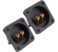 SOLUSTRE 2pcs Speaker Box Wire Connector Binding Post 3.1 Inch Square Black
