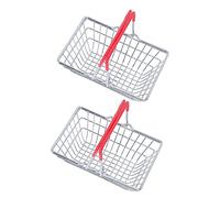 SOLUSTRE 2pcs Stainless Steel Deep Fry Baskets with Handles for French Fries and Snacks Food Grade Containers for Boiling Cooking and Serving Kitchen Storage Baskets