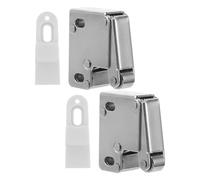 SOLUSTRE 2pcs Stainless Steel Push to Open Cabinet Closer Latches with Handleless Access and Press to Open Features, Modern Style Cupboard Door Catch Hardware for Kitchen and Boat Use