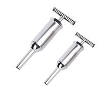 SOLUSTRE 2pcs Stainless Steel Sausage Stuffer Tubes Meat Stuffing Tool for Homemade Sausage Making Easy to Clean and Use Suitable for Ground Beef Pork Venison