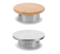 SOLUSTRE 2Pcs Stainless Steel Water Pitcher Lid Replacement Beverage Iced Tea Jug Cover Milk Juice Carafe Stopper or Kitchen Office