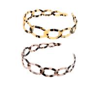 SOLUSTRE 2pcs Tortoiseshell Hair Hoop Hair Accessories Acrylic Lightweight Delicate Workmanship Easy to Wear Non-slip Headbands for Women Everyday Wear and Photo Shoots Random Color