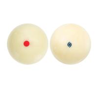 SOLUSTRE 2pcs Training Cue Ball Billiard White Balls Wear-resistant Resin with Scratch Resistance for Players at Skill Levels in Sports Match and Game Rooms Random Style