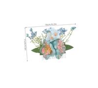 SOLUSTRE 2PCS Tropical Hawaiian Flower Hair Comb with Artificial Hibiscus Plumeria Lightweight Fabric Floral Hairpins for Secure Updo Beach Wedding Luau Party Accessories Bridal Hairpiece