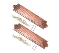 SOLUSTRE 2pcs Vintage Alloy Mezuzah with Scroll for Front Door Religious Jewish Home Blessing Decor Weather Resistant Mezuzah for Cultural Heritage and Holiday Celebration
