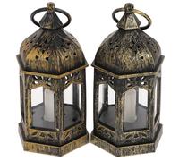 SOLUSTRE 2Pcs Vintage Retro Kerosene Oil Lamp Pendant Hanging Lights Decorative Lamp Adornments Copper Color Suitable for Home and Garden Hanging Light Decor