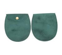 SOLUSTRE 2pcs Watch Pouch Double-sided Thick Soft Pocket Watch Case Button Closure for Jewelry Storage Vintage Style Large Semi-circular Mail Bags