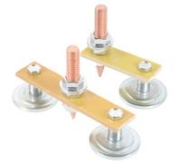 SOLUSTRE 2pcs Welding Magnet Head Ground Clamp with Strong Magnetic Design Electroplated Iron Construction for Stable Welding Wear-Resistant and Heat-Conductive Tool for Reliable Grounding