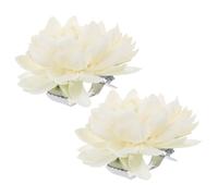 SOLUSTRE 2pcs White Flower Curtain Tiebacks Strong Clamp Curtain Buckles for Drapes Home Hotel Window Decoration