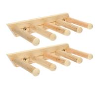 SOLUSTRE 2pcs Wooden Cat Stairway Multi-level Climbing Rack Non-slip Design Beige Plastic and Wood Cat Wall Stairway for Indoor Furniture