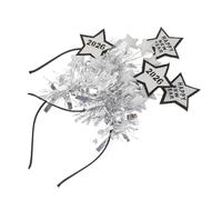 SOLUSTRE 2pcs Year Headband with Glitter Stars and Happy Year Lettering Party Hair Accessories for Adults and Festive Celebration Supplies