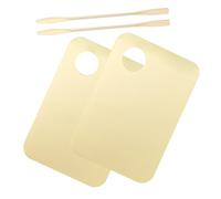 SOLUSTRE 2set Acrylic Makeup Mixing Palette Spatula Foundation Mixing Tray for Makeup Artist Nail Art Tools and Accessories