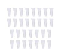 SOLUSTRE 30 Pcs 10ml White Frosted Makeup Squeeze Bottles with Leakproof Design, Refillable Cosmetic Dispensers for Travel and Outdoor Use, Pe and Pp Material