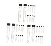 SOLUSTRE 30 pcs Tapered Bottom Centrifuge Tubes with Screw Caps Glass Test Tubes for Molecular Biology Clinical Chemistry Biochemistry Sample Storage and Precision Measurement