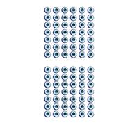 SOLUSTRE 300 Pcs Blue Flat round Evil Eye Charms for DIY Jewelry Making, Plastic Material with Smooth Surface and Unique Appearance Design, for Doll Eye Making and Cell Phone Decoration