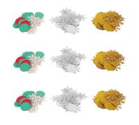 SOLUSTRE 300pcs Christmas Snowflake Confetti Sprinkles Red Green Gold Round Glitter Paper Sprinkles for Holiday Party Decorations Festive Table Decor for Xmas Events and Photo Props