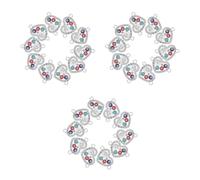 SOLUSTRE 30pcs Alloy Evil Eye Heart Charms for Jewelry Making Small Leaf and Palm Pendants for Bracelets and Necklaces DIY Crafting Accessories Bright Silver Finish