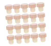 SOLUSTRE 30pcs Beech Wood Wine Bottle Cork Stoppers T-Shaped Soft Sealing Plugs for Wine Beer Glass Bottles DIY Craft Supplies Preserve Freshness and Natural Elegance