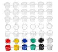 SOLUSTRE 30Pcs Clear Empty Paint Cups Portable Storage Containers for Pigments Cosmetics Lip Gloss Glitter Powder Lightweight Compact Design for Artists Painting Supplies