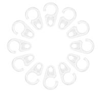 SOLUSTRE 30pcs Flexible Curtain Hooks Curtain Rings Plastic Effortless Installation Flexible Compatibility Home Decor Window Rod