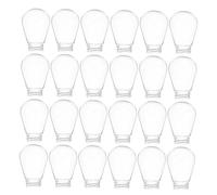 SOLUSTRE 30pcs Pear-Shaped Light Bulb Cover Plastic Globe Lamp Shade with E27 Standard Interface High Light Transmittance Heat Resistant Replacement and Outdoor Decorations