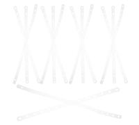 SOLUSTRE 30pcs White Plastic Hanger Strips with Clips for Space Saving Clothing Organization and Garment Display, Quick Installation Hanger Connectors for Closet Optimization