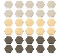 SOLUSTRE 30pcs Zine-alloy Purse Feet Rivets with Hexagon Flat Head Screws Bag Bottom Studs for Handbag DIY Craft, Metal Foot Nails Set Suitable for Leather Bags and Luggage