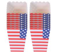 SOLUSTRE 36 Pcs Popcorn Paper Boxes with Vibrant American Flag Design, Lightweight and Easy to Store Popcorn Holders for Independence Day Party and Large-scale Events