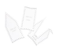 SOLUSTRE 3pcs Acrylic Keychain Template Stencils for DIY Leathercraft with Precise Dimensions, Reusable Crane Shape Patterns for Keychain Making, Suitable for Beginners and Professionals