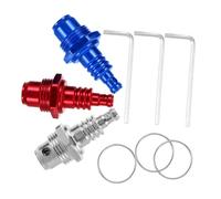 SOLUSTRE 3pcs Aluminum Motorcycle Keychains with Fast Attachment Compact Motorbike Alloy Key Holder Pendant for Riders Travel-friendly Metal Key Chain Decoration in Red Blue Silver