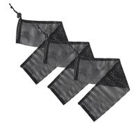 SOLUSTRE 3Pcs Birds Feeder Hanging Drawstring Bags Mesh Nylon Netting Bird Feeder Reusable Easy to Open and Close Black for Yard and Garden