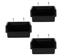 SOLUSTRE 3pcs Black Peg Board Organizer Bins Made of Sturdy Pp and Iron for Easy to Carry and Convenient Organization in Garage and Home Storage Solutions