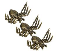 SOLUSTRE 3pcs Brass Spider Ornaments Brass Spider Statues Miniature Vintage Realistic Lifelike Detailed Sculptures Versatile Decoration for Fireplace and Special Occasions