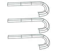 SOLUSTRE 3pcs Candy Cane Wire Wreath Frames J Shaped Metal Hoops for Christmas Craft DIY Iron Material Holiday Decoration Rings for Front Door Hanging