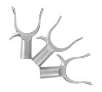 SOLUSTRE 3pcs Clothes Rod Fork Clothes Pole Accessories Aluminium Alloy Sturdy Convenient to Use Silver Hanging Outdoor Use