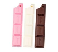 SOLUSTRE 3pcs Creative Ballpoint Pen Chocolate Shaped Ballpoint Pen Smooth Writing Safe Sturdy Plastic Material Unique Fun Cartoon Style for Notetaking and Stationery Collection, Suitable