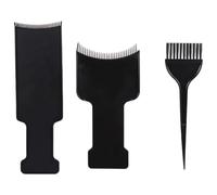 SOLUSTRE 3pcs Hair Coloring Comb and Highlighting Board Kit for Self-help Hairdressing and Home Use Black Abs Plastic Hairdye Tools That Dye Hair Quickly
