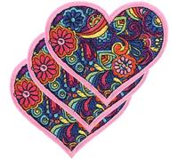 SOLUSTRE 3pcs Iron on Patches Clothes Patches for DIY Sewing Lovers Delicate Floral Cloth Embroidery Easy to Use Mend Clothes Assorted Colour Backpacks and Coats Repair