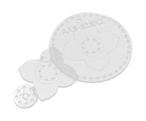 SOLUSTRE 3pcs Keychain Stencils Templates for DIY Acrylic Classic White Easy to Clean Reusable Large Circle Small Circle Flower Shapes for Craft Projects