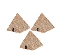 SOLUSTRE 3pcs Mini Resin Egyptian Pyramid Sculpture Educational Desk Decor for Sand Table DIY Creativity Ancient History Figurines