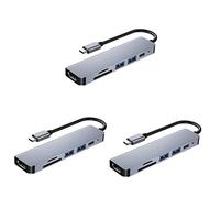 SOLUSTRE 3pcs Port Type-c Usb Hub Multi-port Adapter for Usb Splitter Laptop Computer Accessories Power Hub