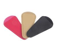 SOLUSTRE 3pcs Pu Leather Scissor Pouch Set for Hairdressing Scissors and Nail Clippers, Simple Fashion Design to Protect Your Scissor, Portable Hair Cutting Scissors Cover in Assorted