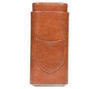 SOLUSTRE 3pcs Pu Leather Travel Cigar Case for Men with Spacious Interior and Protective Design, Stylish and Luxurious Cigar Carrying Humidor for Everyday Use