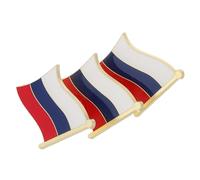 SOLUSTRE 3pcs Russian Flag Metal Enamel Lapel Pins, Waving Country Flag Brooches for Patriotic Events, School Activities, Hat Decoration Pins