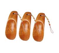 SOLUSTRE 3Pcs Small Wooden Shoe Horns Portable Shoe Helper with Hanging Rope Short Handle for Men Women Seniors Easy Foot Slide Travel Lifter