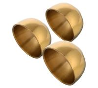 SOLUSTRE 3pcs Stainless Steel Drinking Tumblers Set Heat Insulation and One-sip Cup Design, Elegant Golden Cold Wine Glasses for Parties and Home Use