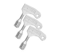 SOLUSTRE 3pcs Triangular Alloy Spanner Keys for Outdoor Garbage Bins and Utility Cabinets Lightweight Trash Can Lock Tools for Community Waste Management