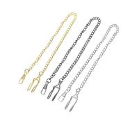 SOLUSTRE 3pcs Vintage Pocket Watch Chain Set Alloy Metal Clip Fob Chains 37.5cm for Men Women Student Retro Mechanical Quartz Watches