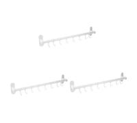 SOLUSTRE 3pcs Wall Mounted Kitchen Rack Hook Utensil Organizer Space Saving Hanging Bar for Pots Pans and Mugs Design for Kitchen Bathroom Use Easy Installation Multi Purpose Storage