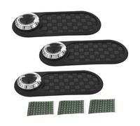 SOLUSTRE 3pcs Weatherproof Car Dashboard Phone Holder Mat with Rotation Multi-functional Anti-skid Organizer Pad for Phones Sunglasses Keys and Parking Number Secure Auto Accessories